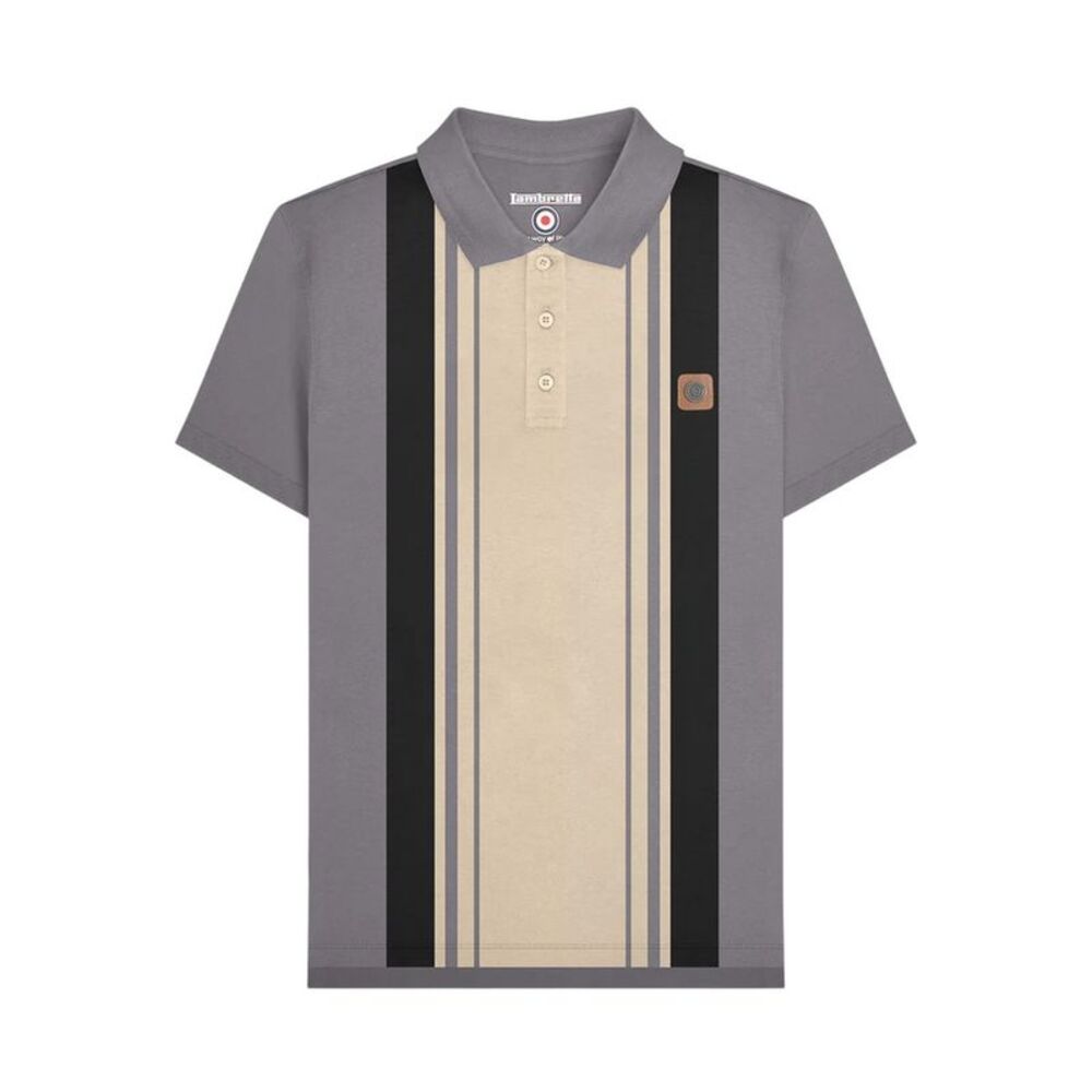Lambretta Unisex Adult Classic Yarn Dyed Stripe Polo Shirt / Iron